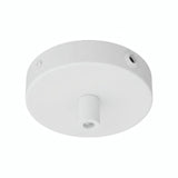 Mini rosace cylindrique en métal, Ø 83 mm — 1 trou central et 2 latéraux / Cylindrique métal / Blanc mat