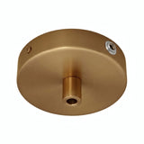 Mini rosace cylindrique en métal, Ø 83 mm — 1 trou central et 2 latéraux / Cylindrique métal / Bronze satiné