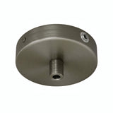 Mini rosace cylindrique en métal, Ø 83 mm — 1 trou central et 2 latéraux / Cylindrique métal / Titane satiné