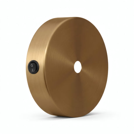 Mini rosace cylindrique en métal avec interrupteur, Ø 83 mm — Bronze satiné