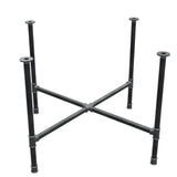Piètement de table à manger, pieds en croix, fonte et acier Ø 34 mm, 116 × 116 cm, hauteur 75 cm