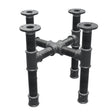 Piètement de table basse, pieds en croix, fonte et acier Ø 34 mm, 36 × 36 cm, hauteur 32 cm