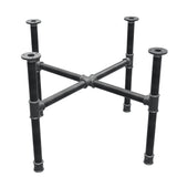 Piètement de table basse, pieds en croix, fonte et acier Ø 34 mm, 76 × 76 cm, hauteur 52 cm