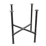 Piètement de table à manger, pieds en croix, fonte et acier Ø 34 mm, 76 × 76 cm, hauteur 75 cm