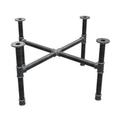 Piètement de table basse, pieds en croix, fonte et acier Ø 42 mm, 101 × 101 cm, hauteur 54 cm