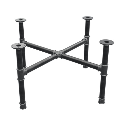 Piètement de table basse, pieds en croix, fonte et acier Ø 42 mm, 101 × 101 cm, hauteur 54 cm