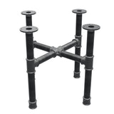 Piètement de table basse, pieds en croix, fonte et acier Ø 42 mm, 61 × 61 cm, hauteur 54 cm