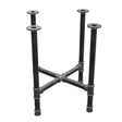 Piètement de table à manger, pieds en croix, fonte et acier Ø 42 mm, 71 × 71 cm, hauteur 74 cm