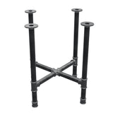Piètement de table à manger, pieds en croix, fonte et acier Ø 42 mm, 71 × 71 cm, hauteur 74 cm