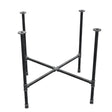 Piètement de table à manger, pieds en croix, fonte et acier Ø 27 mm, 95 × 95 cm, hauteur 74 cm