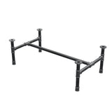 Piètement de table basse, structure en H, fonte et acier Ø 34 mm, 102 × 56 cm, hauteur 32 cm