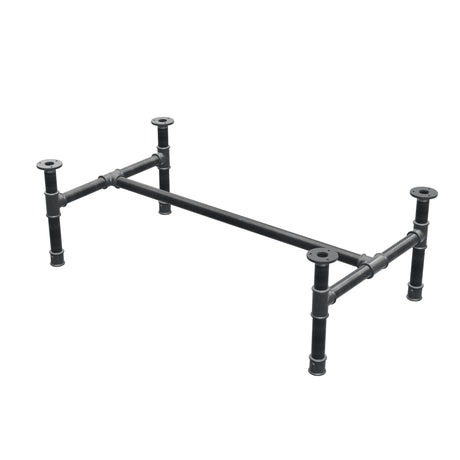 Piètement de table basse, structure en H, fonte et acier Ø 34 mm, 102 × 56 cm, hauteur 32 cm