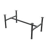 Piètement de table basse, structure en H, fonte et acier Ø 34 mm, 102 × 56 cm, hauteur 42 cm