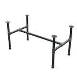 Piètement de table basse, structure en H, fonte et acier Ø 34 mm, 102 × 56 cm, hauteur 52 cm