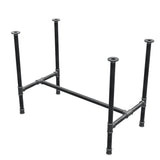 Piètement de table à manger, structure en H, fonte et acier Ø 34 mm, 102 × 56 cm, hauteur 75 cm
