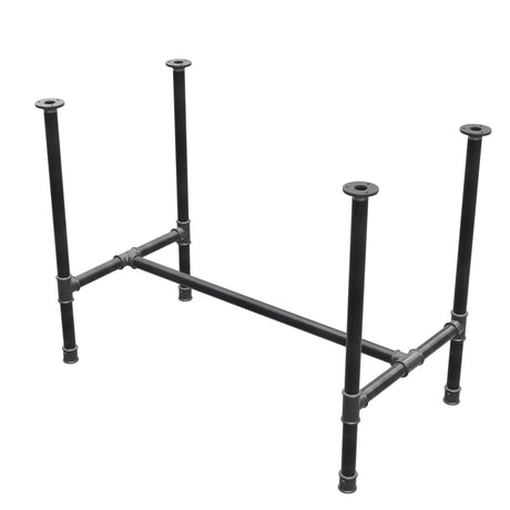 Piètement de table à manger, structure en H, fonte et acier Ø 34 mm, 102 × 56 cm, hauteur 75 cm