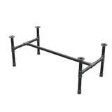 Piètement de table basse, structure en H, fonte et acier Ø 34 mm, 112 × 56 cm, hauteur 42 cm