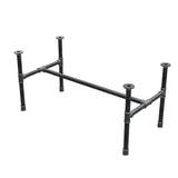 Piètement de table basse, structure en H, fonte et acier Ø 34 mm, 112 × 56 cm, hauteur 52 cm
