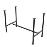 Piètement de table à manger, structure en H, fonte et acier Ø 34 mm, 112 × 56 cm, hauteur 75 cm
