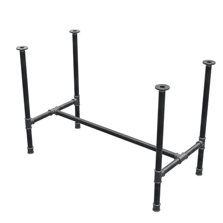 Piètement de table à manger, structure en H, fonte et acier Ø 34 mm, 112 × 56 cm, hauteur 75 cm