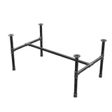 Piètement de table basse, structure en H, fonte et acier Ø 34 mm, 112 × 66 cm, hauteur 52 cm