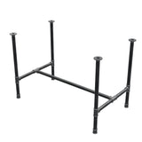Piètement de table à manger, structure en H, fonte et acier Ø 34 mm, 112 × 66 cm, hauteur 75 cm