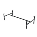 Piètement de table basse, structure en H, fonte et acier Ø 34 mm, 132 × 66 cm, hauteur 32 cm