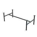 Piètement de table basse, structure en H, fonte et acier Ø 34 mm, 132 × 66 cm, hauteur 42 cm