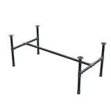 Piètement de table basse, structure en H, fonte et acier Ø 34 mm, 132 × 66 cm, hauteur 52 cm