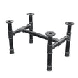Piètement de table basse, structure en H, fonte et acier Ø 34 mm, 52 × 36 cm, hauteur 32 cm