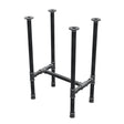 Piètement de table à manger, structure en H, fonte et acier Ø 34 mm, 52 × 36 cm, hauteur 75 cm