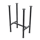 Piètement de table à manger, structure en H, fonte et acier Ø 34 mm, 52 × 36 cm, hauteur 75 cm