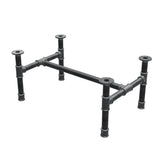 Piètement de table basse, structure en H, fonte et acier Ø 34 mm, 72 × 46 cm, hauteur 32 cm