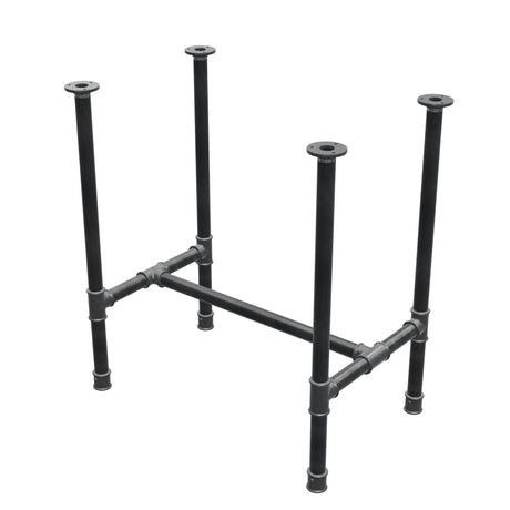Piètement de table à manger, structure en H, fonte et acier Ø 34 mm, 72 × 46 cm, hauteur 75 cm