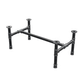 Piètement de table basse, structure en H, fonte et acier Ø 34 mm, 82 × 46 cm, hauteur 32 cm