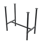 Piètement de table à manger, structure en H, fonte et acier Ø 34 mm, 82 × 46 cm, hauteur 75 cm