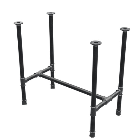 Piètement de table à manger, structure en H, fonte et acier Ø 34 mm, 82 × 46 cm, hauteur 75 cm