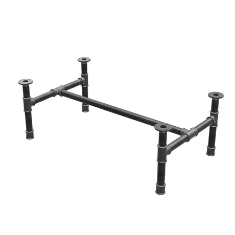 Piètement de table basse, structure en H, fonte et acier Ø 34 mm, 92 × 52 cm, hauteur 32 cm