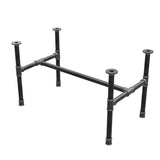 Piètement de table basse, structure en H, fonte et acier Ø 34 mm, 92 × 52 cm, hauteur 52 cm