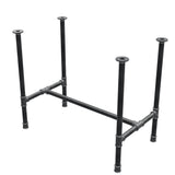 Piètement de table à manger, structure en H, fonte et acier Ø 34 mm, 92 × 52 cm, hauteur 75 cm
