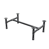 Piètement de table basse, structure en H, fonte et acier Ø 42 mm, 106 × 61 cm, hauteur 34 cm