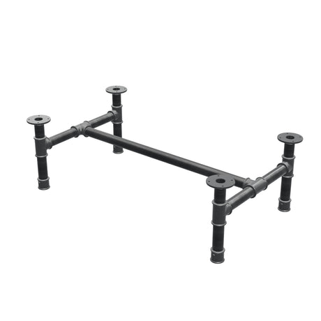 Piètement de table basse, structure en H, fonte et acier Ø 42 mm, 106 × 61 cm, hauteur 34 cm