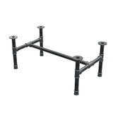 Piètement de table basse, structure en H, fonte et acier Ø 42 mm, 106 × 61 cm, hauteur 44 cm