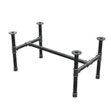Piètement de table basse, structure en H, fonte et acier Ø 42 mm, 106 × 61 cm, hauteur 54 cm
