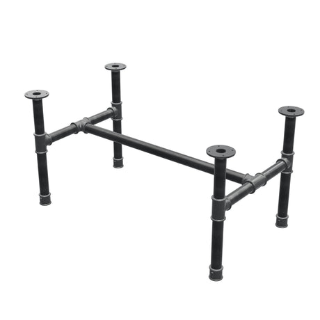 Piètement de table basse, structure en H, fonte et acier Ø 42 mm, 106 × 61 cm, hauteur 54 cm
