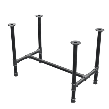 Piètement de table à manger, structure en H, fonte et acier Ø 42 mm, 106 × 61 cm, hauteur 74 cm