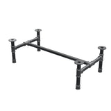Piètement de table basse, structure en H, fonte et acier Ø 42 mm, 116 × 61 cm, hauteur 34 cm