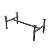 Piètement de table basse, structure en H, fonte et acier Ø 42 mm, 116 × 61 cm, hauteur 44 cm