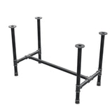 Piètement de table à manger, structure en H, fonte et acier Ø 42 mm, 116 × 61 cm, hauteur 74 cm