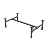 Piètement de table basse, structure en H, fonte et acier Ø 42 mm, 116 × 71 cm, hauteur 34 cm